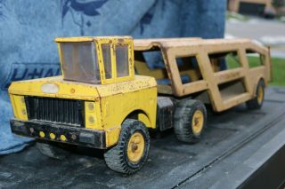 Mighty Tonka Car Carrier Transporter - Pressed Steel