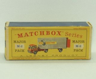 Matchbox Lesney M2 M - 2 Major Pack Articulated Tyre Truck Box Only