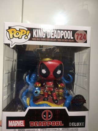 Funko Pop Marvel King Deadpool On Throne Exclusive Minor Box