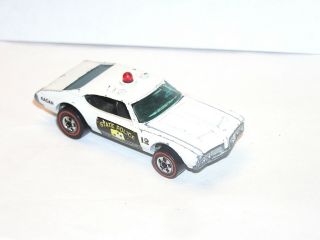 70s Hot Wheels Redline Olds 442 Police Cruiser Early Flying Colors Opening Hood