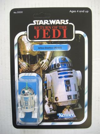 Vintage Star Wars R2d2 R2 - D2 Custom Pop - Up Saber Droid On Rotj Custom Card