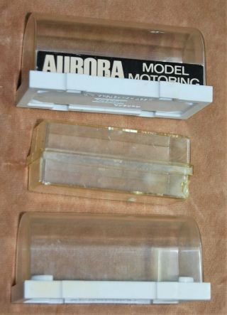 3 Aurora 1960’s Slot Car Boxes – Clam Shell & Dome - Chaparral 2F 3