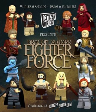 Rare Lego Citizen Brick Custom Game Of Thrones Minifigure Set W/ Sir Typesalot