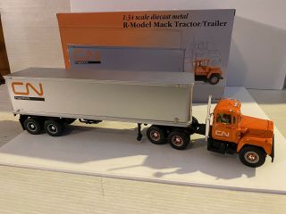 First Gear 1/34 Scale Truck R Model Mack Tractor W/35’ Trailer Canadian National