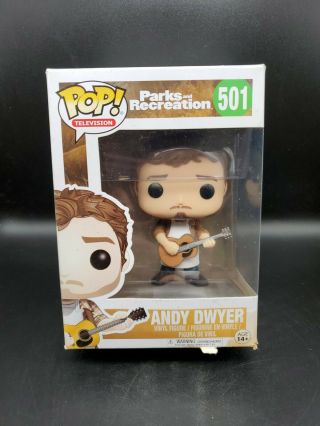 Funko Pop Television: Parks & Recreation Andy Dwyer 501 Box Damage
