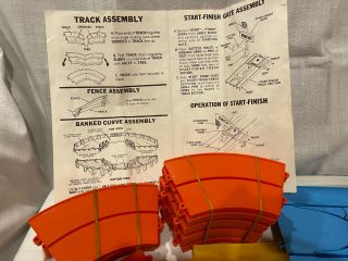 Vintage Ideal Mini Motorific Sprint Race Track Set 1969 No Cars w Instructions 2