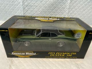 1971 Plymouth Duster 340 Ertl American Muscle Limited Edition 1:18 Scale Green