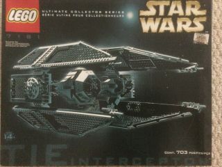 Lego Star Wars 7181 Ucs Tie Interceptor Factory Vhtf