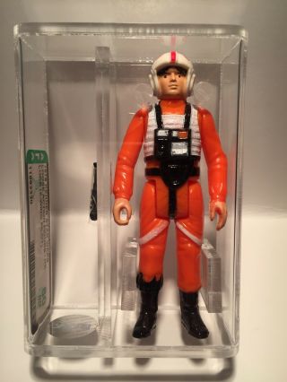 Vintage Star Wars 1978 Kenner Loose Luke X - Wing Pilot Afa 80