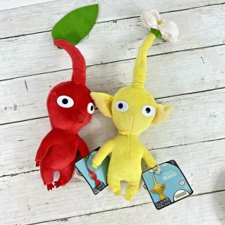 World Of Nintendo Pikmin Red Yellow Plush Jakks Pacific Official W/tags