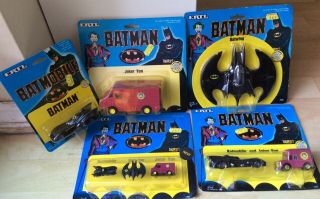 Vintage Ertl Dc Comics Inc 1989 Batman & Joker Vehicles & Figures Bnib Vgc