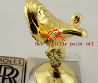 1:1 Scale Rolls Royce Fabulous hood Ornament Mascot Gold color Metal Model 2