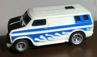 Vintage Aurora A/fx Blue White Keep On Truckin Custom Van Slot Car