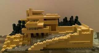 Lego Architecture Fallingwater 100 Complete With Instruction Book,  Box (21005)