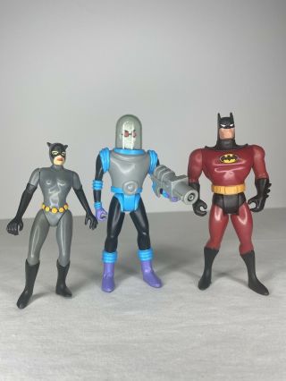 1993 Kenner Batman The Animated Series 4” Action Figures Mr Freeze Catwoman
