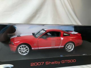 1/18 Scale Metal Die Cast Model Mattel Hot Wheels Elite 2007 Shelby Gt500 L.  E.