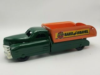 Vintage Buddy L Green & Orange Sand And Gravel Dump Truck