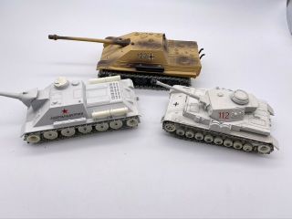 3 Vintage Solido Tanks 1/50 5 " Jagdpanther 228 6073 208 Char Su 100 Urss German