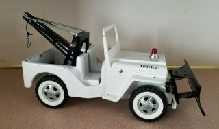 Vintage Tonka Jeep Tow Truck With Plow