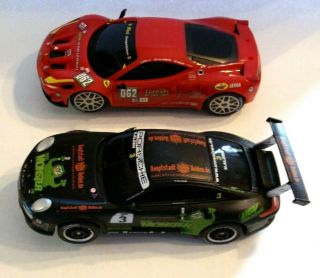 Carrera Go Ferrari 458 Italia & Porsche Gt3 Cup Monster 1:43 Scale Slot Cars