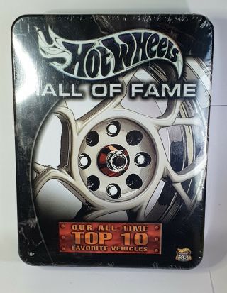 Hot Wheels Hall of Fame (10) Car Tin Set w/Exclusive Black ' 67 Camaro w/RR ' s 2
