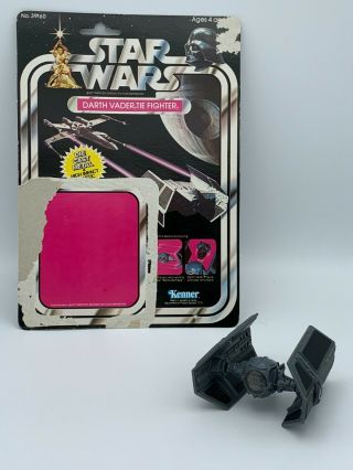 Vintage Kenner Star Wars Die Cast Darth Vader Tie W/ Card Back,  Diecast Cardback