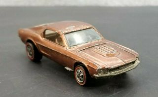 Vintage Mattel Redline Hot Wheels Custom Mustang Copper Usa Hotwheels