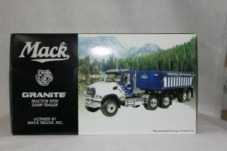 1:34 First Gear Mack Granite Tractorwith Dump Trailer
