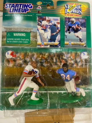 1999 Starting Lineup Classic Doubles Eddie George and Earl Campbell NIP 2