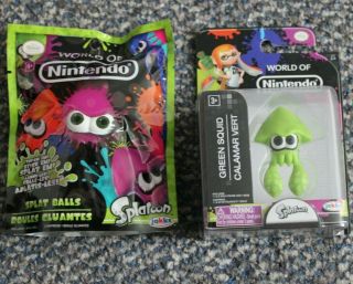 Splatoon World Of Nintendo Purple Squid Splat Ball,  Green Squid
