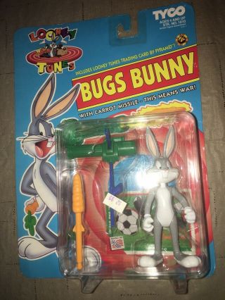 Tyco 1993 Looney Tunes Figurines Figure Bugs Bunny W/ Carrot Missile