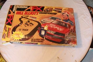 Vintage Aurora Afx Slot Car Set Bill Elliot Championship