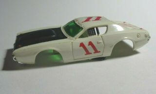 Vintage Aurora Afx Slot Car: Dodge Charger 1773 - White W/red " 11 ".  Body Only