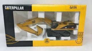 Caterpillar Cat 375 Hydraulic Excavator Die - Cast Toy 1:50 Scale By Joal