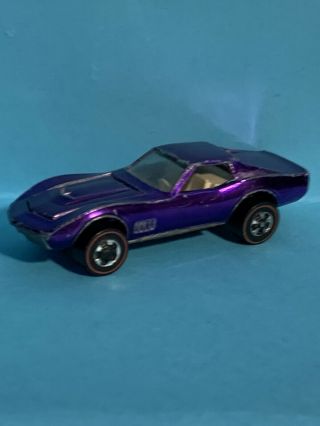 Hot Wheels Redlines Custom Corvette Purple U.  S.