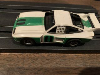 Vintage Aurora AFX Slot Car - White/Green/Black Monza 0 2