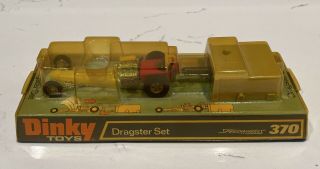 Vintage Diecast Dinky Toys No.  370 Dragster Set Speedwheels