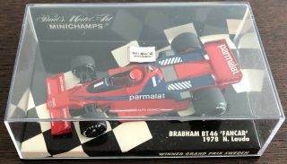 Minichamps Brabham Alfa Romeo Bt46 Fancar 1978 N.  Lauda Winner Gp Sweden