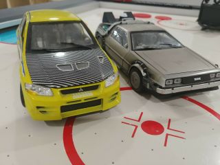 1:18 Diecast Car Fast And Furious Evo And Back To The Future Delorian