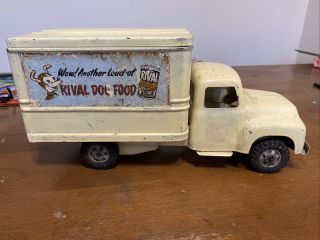 Buddy L Toy Truck Vintage 1950’s Rival Dog Food Metal Toy Truck