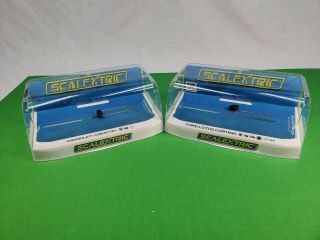Scalextric Hornby 1/32 Slot Car Clear Display Cases Chevy Corvette & Ford Lotus