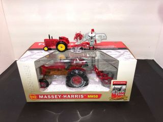Massey Harris Mh50 With Plow Firestone Edition & Mh 55 Tractor With Case Combine