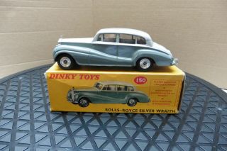 Vintage Dinky Toys Rolls Royce Silver Wraith 150 Boxed