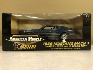 1/18 Ertl “10 Fastest” Limited Edition 1969 Ford Mustang Mach 1