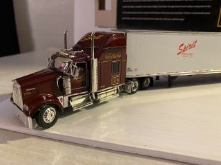 Dcp 1/64 Semi Kenworth Truck W/box Van Trailer 32281 Spirit Truck Lines