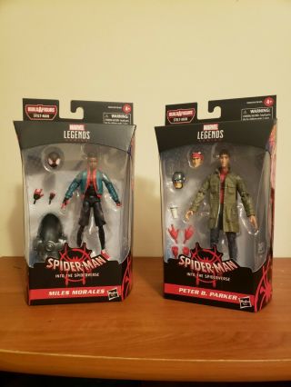 Marvel Legends Spider - Man Into The Spider - Verse Miles Morales And Peter B Parker