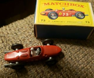 Matchbox Lesney Ferrari Racing Car No.  73 Nm,  & Box