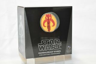 Gentle Giant Star Wars Mandalorian Symbol Collectible Bookends 1610/3000 2
