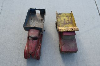 2 Vintage Marx Pressed Steel Toy Trucks