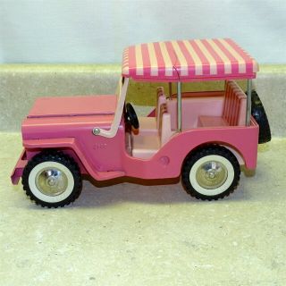 Vintage Tonka Pink Beach Surrey Jeep,  Truck,  Pressed Steel Toy Vehicle